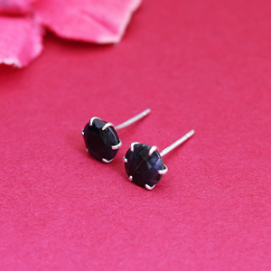 Shiny Stylish Classic Sapphire Stud <b>Earrings</b> <b>925</b> Sterling <b>Silver</b> Gemstone Jewelry for Women and Girls Wear in Wedding Party - Product Image 4