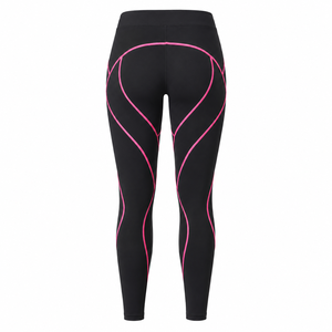Leggings de Yoga de Cintura Alta para Mujer, Color Rosa, Costuras en Contraste, Pantalones de Compresión para Entrenamiento, Gimnasio, Fitness, Deportes, Leggings a Prueba de Sentadillas - Product Image 3