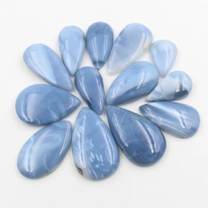 Opale bleue naturelle cabochon en forme de poire, pierre précieuse lâche de haute qualité, pierre polie en gros pour la fourniture de bijoux - Product Image 3