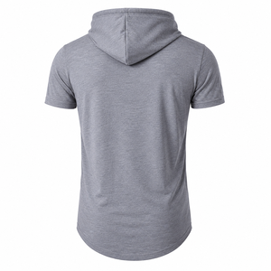 Sweat-shirts à manches courtes OEM ODM, fabricant de vêtements personnalisés, sweat-shirt à capuche en coton léger, approvisionnement en gros, marque privée - Product Image 2