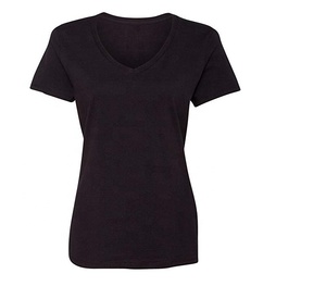 Camiseta Casual para Mujer, Corte Ajustado, Tallas Grandes, Cuello en V, Manga Corta, con Logotipo Personalizado, Transpirable y Ecológica - Product Image 6