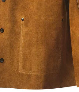 Chaqueta de Soldadura de Cuero - Resistente a las Llamas, Protección Contra Calor y Chispas para Soldadura Eléctrica, Pulido y Trabajos en Metal - Product Image 6