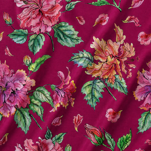 Voile de coton premium Jardin Exotique Cambric, imprimé floral botanique tropical abstrait, tissé doux, 100 g/m², teint, 40S, artisanal - Product Image 2
