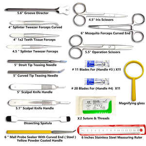 Kit de pratique de suture chirurgicale pour instruments médicaux, ensemble d'instruments chirurgicaux en acier, manuel CE par Dentavex - Product Image 3