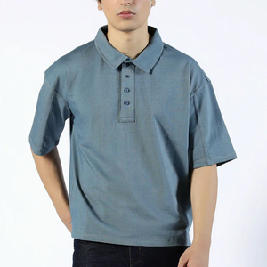 Camisas Casuales para Hombre al por Mayor, Mezcla de Poliéster, Diseño Sólido, Manga Corta, Cierre de Botones, Forro Polar Transpirable de 220g, Servicio OEM - Product Image 5