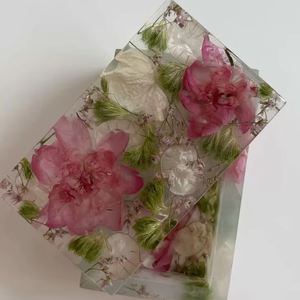 Boîte à mouchoirs en résine faite à la main de luxe indienne, nacre naturelle polie, pour la décoration de la maison, le bureau ou le rangement de voiture - Product Image 1