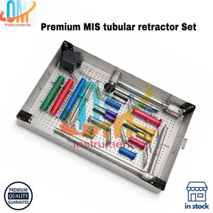 Kit chirurgical tubulaire radiolucent pour chirurgie de la colonne vertébrale à intervention minimale invasive (MIS) OMI-SPI-21 en acier inoxydable - Product Image 2