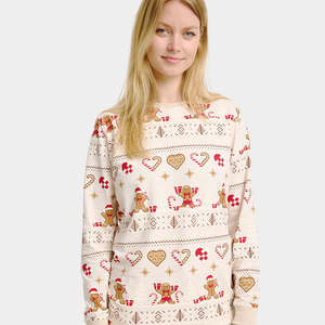 Printed Womens Holiday <b>Christmas</b> Pajama Tracksuit Set Festive Print Long Sleeve <b>Shirt</b> Matching Pants Cozy Winter Loungewear - Product Image 4