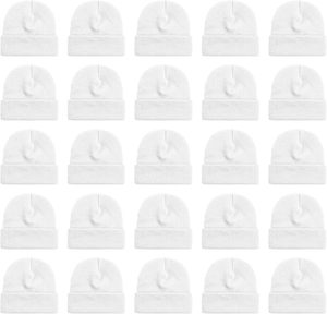 Gorro de lana 100% de alta calidad, unisex, blanco, cómodo y cálido. - Product Image 4