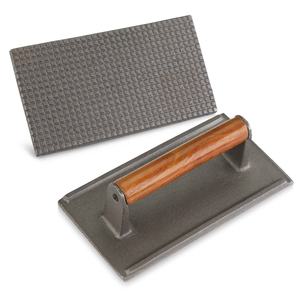 Presse à steak en fonte de qualité commerciale avec poignée en bois, robuste, 8,25 pouces et 9,25 pouces - Product Image 3