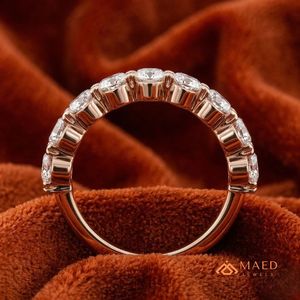 Bague en Moissanite Plaqué Or Rose Coupe Marquise, Bijou de Luxe pour Femme, Mariage, Fiançailles, Anniversaire, Cadeau Élégant - Product Image 2