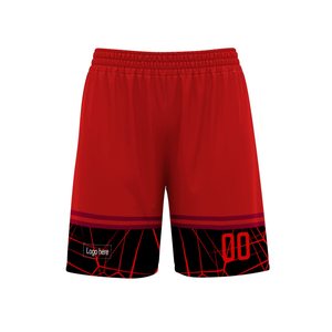 Reversible Basketball Jersey Red Black Polyester Summer Sportwear Sublimation Printing Logo Breathable Anti-Bacterial - Product Image 4