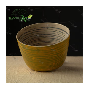 Tazón de Bambú Desechable Ecológico Personalizado OEM, D22xH14cm, Clásico para Fiestas, Directo de Vietnam para Restaurantes - Product Image 1