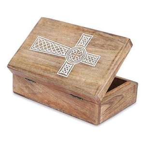 Wooden Box Hand Carved Solid Jewelry Box for Gifts For Neckless <b>Bangles</b> at Best Price Wooden Gift Box Christmas Decor - Product Image 1