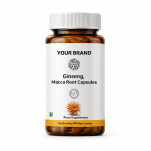 Premium Ginseng Maca Root Capsules Natural Herbal Extract <b>Blend</b> Sealed <b>Bottle</b> Plant Based Dietary Supplement - Product Image 1