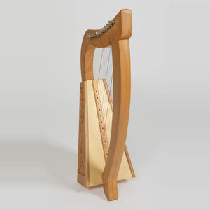 พิณแกะสลักทำมือ 27 สาย สีดำ ดีไซน์โค้ง 10 สายโลหะ แถมฟรีกระเป๋าสีดำและกุญแจปรับเสียง พิณคีย์ไลร์ 38 สาย - Product Image 5