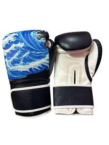 Guantes de Boxeo de PU de Alta Calidad para Entrenamiento de Sparring Muay Thai, 10oz/16oz, Logotipo Personalizado, Impermeables, Cierre con Cordones y Velcro en la Muñeca - Product Image 4