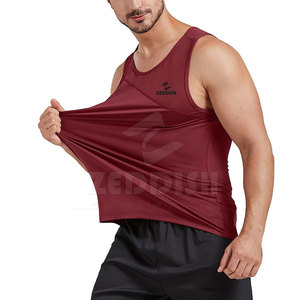 บริการ OEM เสื้อกล้ามผู้ชายแบบถัก ระบายอากาศ แห้งเร็ว เป็นมิตรกับสิ่งแวดล้อม สำหรับผู้ใหญ่ ใช้สำหรับออกกำลังกายกลางแจ้งในฤดูร้อน - Product Image 5