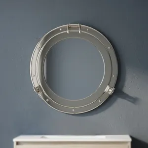 Hublot rond en laiton antique, décoration murale nautique, fenêtre de bateau vintage, accent maritime pour intérieurs côtiers - Product Image 6