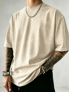 Acid Wash T Shirt Contemporary Lifestyle Top with Street Fashion Appeal Comfortable Fit and Everyday Casual <b>Wardrobe</b> Function - Product Image 1