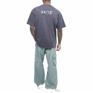 Camiseta Oversize de Algodón Grueso para Marcas de Streetwear, Camiseta para Hombre, Fabricación al por Mayor con Marca Privada OEM - Product Image 3