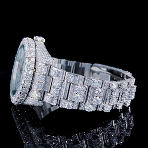 Montre Classique Personnalisée pour Homme, Montre Sertie de Diamants de Laboratoire, Bijoux Hip Hop Incrustés de Diamants, Meilleure Qualité, Prix de Gros - Product Image 4