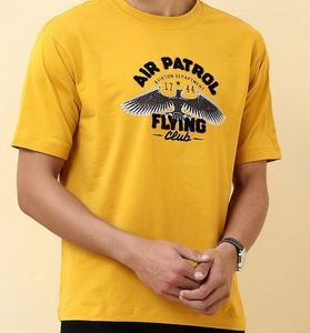 Camiseta de Algodón Estampada para Hombre, Estilo Casual, Cuello Redondo, Manga Corta, Transpirable, Corte Regular, para Uso Diario, OEM ODM - Product Image 3