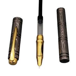 Stylo de luxe en métal avec corps à motifs décoratifs, clip de poche élégant, papeterie de bureau exécutive haut de gamme - Product Image 5