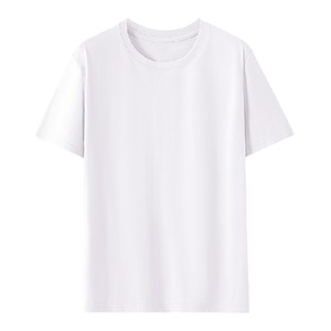 200g <b>100</b>% Cotton <b>Polyester</b> Men's and Women's Summer Vintage Eco-Friendly Quick Dry Short Sleeve Round-Neck Knitted T-<b>Shirt</b> - Product Image 4
