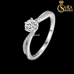 Anillo de Compromiso de Zirconia Cúbica de la Mejor Calidad, Creado en Laboratorio, Chapado en Plata 925, Certificado por IGI, Joyería Clásica y Moderna para Mujer, Exportación - Product Image 3