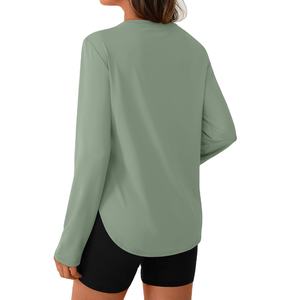 Nouvelle arrivée hauts d'entraînement à manches longues pour femmes athlétique UPF 50 + chemises de protection contre les éruptions solaires course à pied vêtements à séchage rapide - Product Image 2