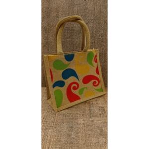 Bolsa de Yute Rectangular Estampada - Diseño Art Deco Ecológico, Ligera, Duradera, Tamaño Personalizable, para Uso en Exteriores - Product Image 1