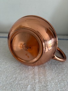 Vintage Hammered Copper Pitcher Solid Color Metal Water <b>Jug</b> For <b>Drinks</b> Party Use Durable Design 6-6.9in Height - Product Image 6