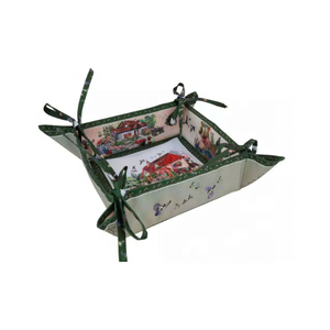 Fabriqué à la main 100% coton brodé en gros panier à pain lavable écologique organisateur Table à manger cadeau élégant disponible - Product Image 4