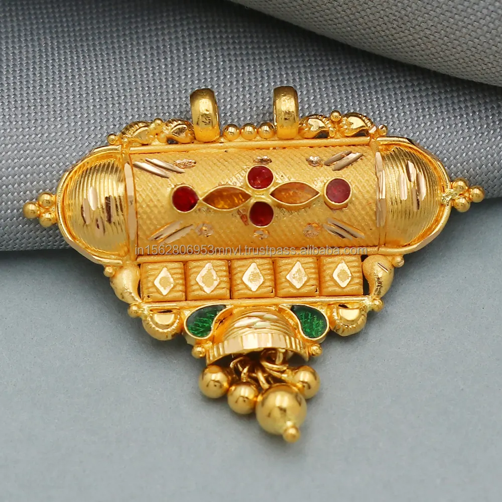 Sceau en or invisible 22 carats 2.6 cm x 3.1 cm pendentifs cercle simple pour grande petite nièce cadeau médaillon en or jaune pour femme