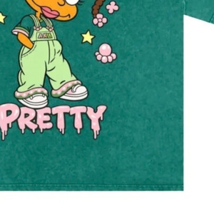 AKA Pretty Susie Tee Green Women Graphic T Shirt Short Sleeve Crew Neck Sorority Inspired Casual Streetwear Fashion Top Everyday - Product Image 4