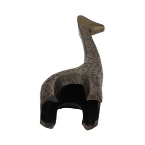 Sculpture d'animal abstraite moderne antique faite à la main en aluminium plaqué or, figurine polie de haute qualité, décoration artistique pour la maison - Product Image 4