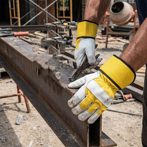Gants de sécurité confortables en cuir de chèvre, résistants, pour travaux de jardinage, doux, usage personnel, anti-vibrations, anti-statiques - Product Image 5