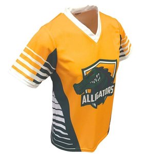 Camiseta de Voleibol para Hombre de Poliéster Transpirable de Alta Calidad, Secado Rápido, Ropa Deportiva de Equipo, Cuello en V Amarillo con Estampado Personalizado - Product Image 2