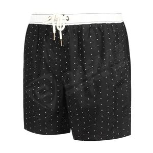 Shorts pour hommes de qualité supérieure, 100% coton, imprimés à pois, design 2026, vente en gros, personnalisables, couleur noire - Product Image 1