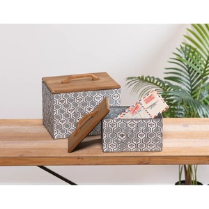 Elegant Designer Wooden <b>Storage</b> <b>Box</b> For <b>Kitchen</b> Home Office And Household Organization Multipurpose Use Durable Stylish <b>Storage</b> - Product Image 3