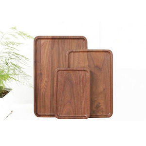 Bandeja de Servir de Nogal Pulido Premium de 25x18cm, Ecológica, Duradera, Apta para Lavavajillas, No Tóxica, para Postres, Café y Regalos Europeos - Product Image 1