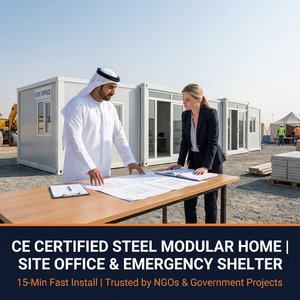 <span class=keywords><strong>Casa</strong></span> Container Pieghevole da 20 Piedi a Basso Costo, Prefabbricata Flat-Pack per Campi di Lavoro, Alloggi a Basso Reddito, Uso Commerciale ed Esterno - Product Image 2