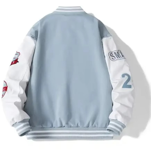 เสื้อแจ็คเก็ตวาร์ซิตี้สไตล์สตรีทแฟชั่นสำหรับผู้ชายจาก MKB Enterprises แบบลำลอง คอตั้ง ปิดด้วยกระดุม กันน้ำ กันลม - Product Image 4