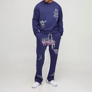 Chándal de Hombre con Capucha, Estilo Casual, Corte Regular, Lavado Ácido, Estampado, 100% Algodón, Transpirable y de Secado Rápido, en Oferta - Product Image 1