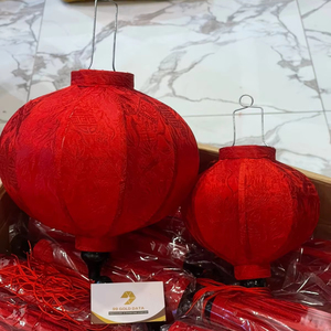 Lanternes en soie vietnamiennes, lanternes en soie de bambou, éclairage décoratif pour mariage, fête, jardin, hôtel, lanternes en soie du Vietnam - Product Image 1