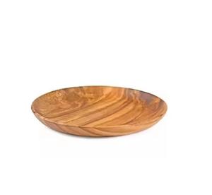 Plato de Madera de Mango Rústico Hecho a Mano, Vajilla Ecológica para Cocinas Modernas de Estilo Rústico, Duradero, Pulido, Personalizable para Hoteles - Product Image 1