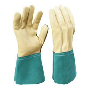 Gants de soudeur en cuir pleine fleur de qualité supérieure, réfléchissants, ignifuges, pour la construction et la lutte contre les incendies - Product Image 4
