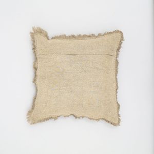 Cuscino Decorativo 22X22 in Lino Stonewashed con Bordi Lavorati a Mano e Frange, Elegante e di Stile - Product Image 4