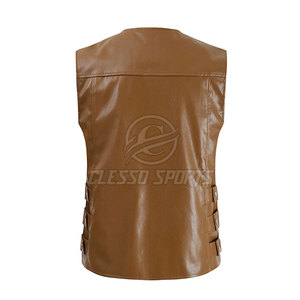 Chaleco de Cuero para Hombre, Nuevo Modelo, a la Moda, Resistente al Viento, Venta Caliente - Product Image 2